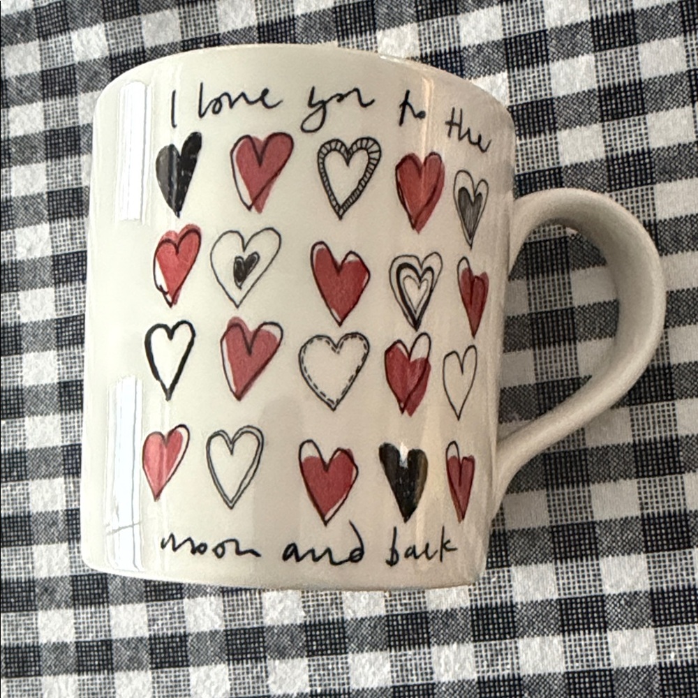 Tafford Heart Mug - Red, Black, and White
